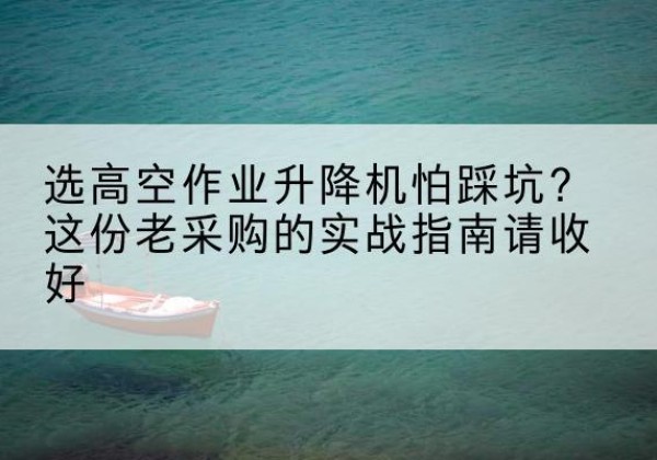 眉县高空作业升降机厂家推荐-选高空作业升降机怕踩坑？这份老采购的实战指南请收好